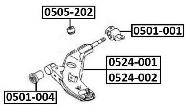 ASVA 0505-202 Repair Kit, ball joint